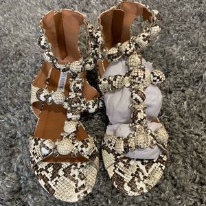 Cape Robbin snake skin sandals